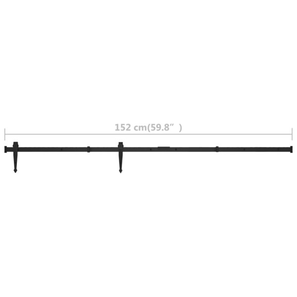 Kit mini puerta corredera de armario acero carbono 152 cm Kit mini puerta corredera de armario acero carbono 152 cm