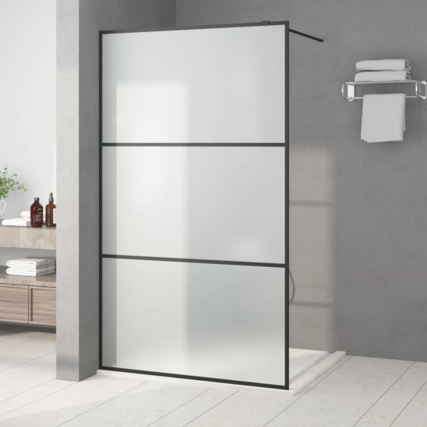 Mampara de ducha vidrio ESG esmerilado negro 115x195 cm Mampara de ducha vidrio ESG esmerilado negro 115x195 cm