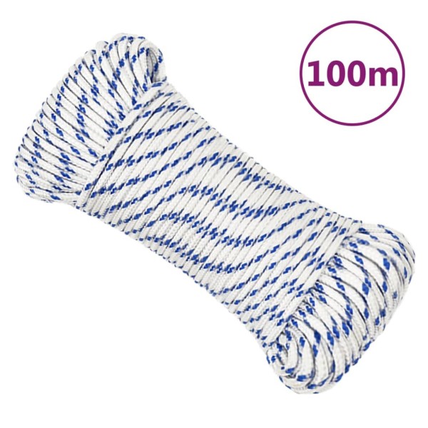 Cuerda de barco polipropileno blanco 4 mm 100 m Cuerda de barco polipropileno blanco 4 mm 100 m