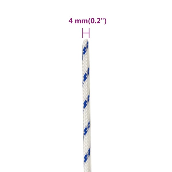 Cuerda de barco polipropileno blanco 4 mm 100 m Cuerda de barco polipropileno blanco 4 mm 100 m