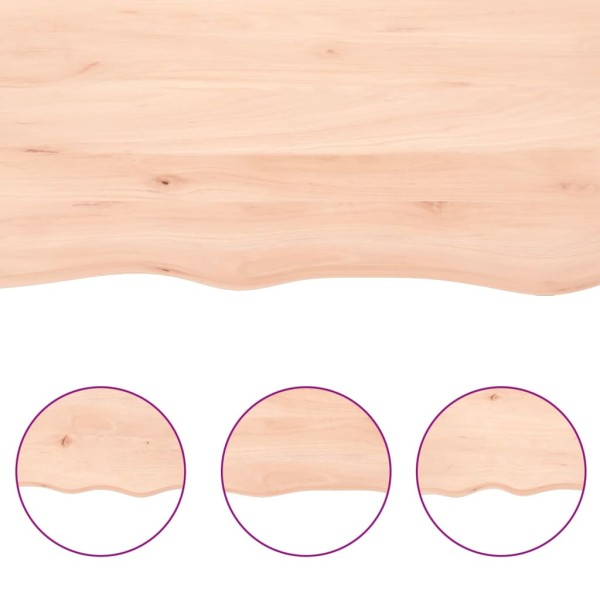 Tablero de mesa madera maciza borde natural 120x60x(2-4) cm