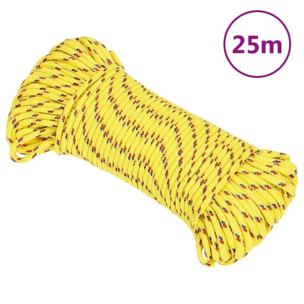 Cuerda de barco polipropileno amarillo 3 mm 25 m Cuerda de barco polipropileno amarillo 3 mm 25 m