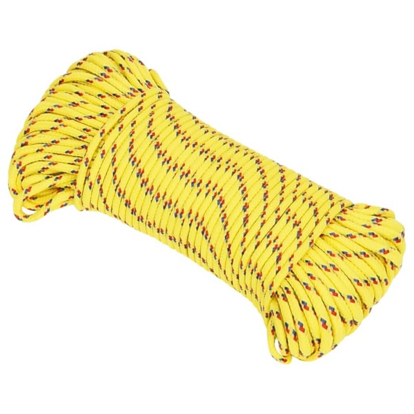 Cuerda de barco polipropileno amarillo 3 mm 25 m Cuerda de barco polipropileno amarillo 3 mm 25 m
