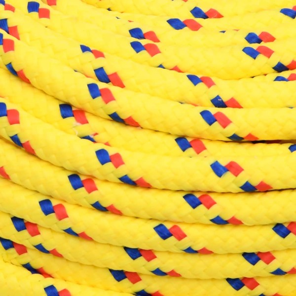 Cuerda de barco polipropileno amarillo 8 mm 50 m Cuerda de barco polipropileno amarillo 8 mm 50 m