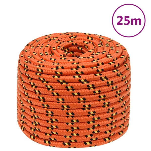 Cuerda de barco polipropileno naranja 14 mm 25 m Cuerda de barco polipropileno naranja 14 mm 25 m