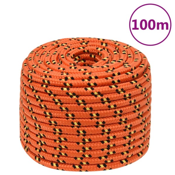 Cuerda de barco polipropileno naranja 14 mm 100 m Cuerda de barco polipropileno naranja 14 mm 100 m