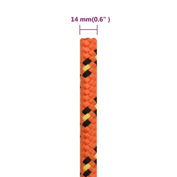 Cuerda de barco polipropileno naranja 14 mm 100 m Cuerda de barco polipropileno naranja 14 mm 100 m