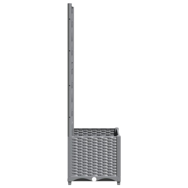 Jardinera con enrejado PP gris claro 40x40x136 cm Jardinera con enrejado PP gris claro 40x40x136 cm