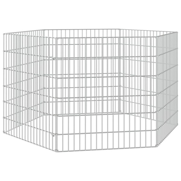 Jaula para conejos 6 paneles hierro galvanizado 54x60 cm Jaula para conejos 6 paneles hierro galvanizado 54x60 cm