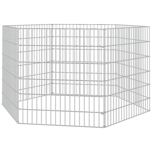 Jaula para conejos 6 paneles hierro galvanizado 54x60 cm Jaula para conejos 6 paneles hierro galvanizado 54x60 cm