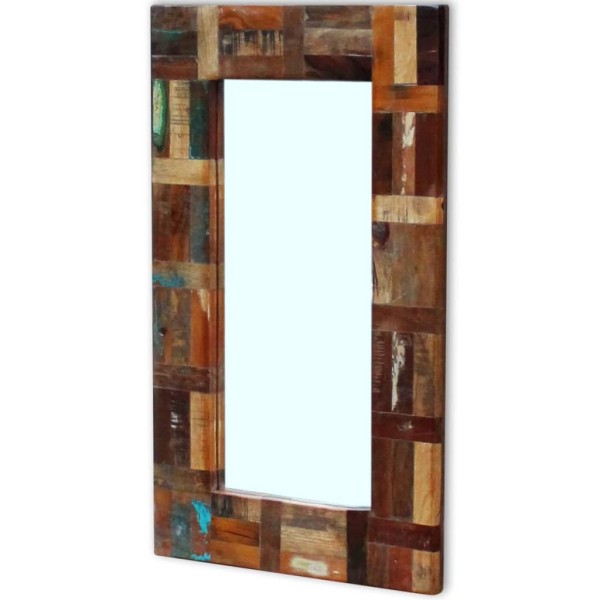 Espejo de madera maciza reciclada 80x50 cm Espejo de madera maciza reciclada 80x50 cm