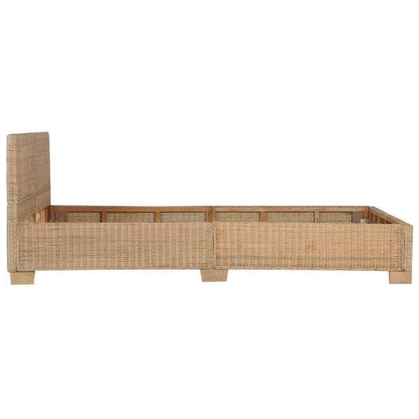 Estructura de cama tejida a mano de ratán auténtico 140x200 cm Estructura de cama tejida a mano de ratán auténtico 140x200 cm