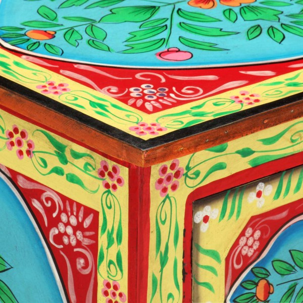 Mesita de noche pintada a mano madera maciza mango 40x30x50 cm Mesita de noche pintada a mano madera maciza mango 40x30x50 cm