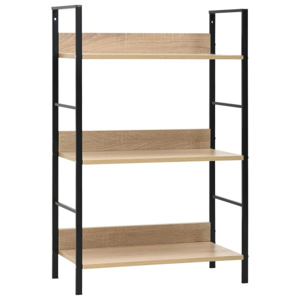 Estantería de 3 niveles madera ingeniería roble 60x27,6x90,5 cm Estantería de 3 niveles madera ingeniería roble 60x27,6x90,5 cm