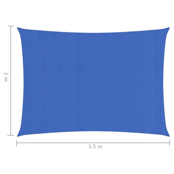 Toldo de vela azul HDPE 160 g/m² 2x3,5 m Toldo de vela azul HDPE 160 g/m² 2x3,5 m