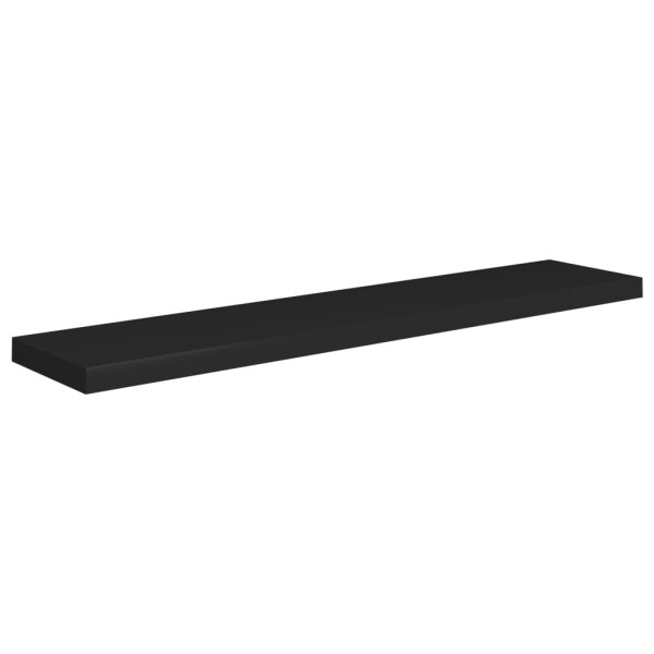 Estante flotante de pared MDF negro 120x23,5x3,8 cm Estante flotante de pared MDF negro 120x23,5x3,8 cm