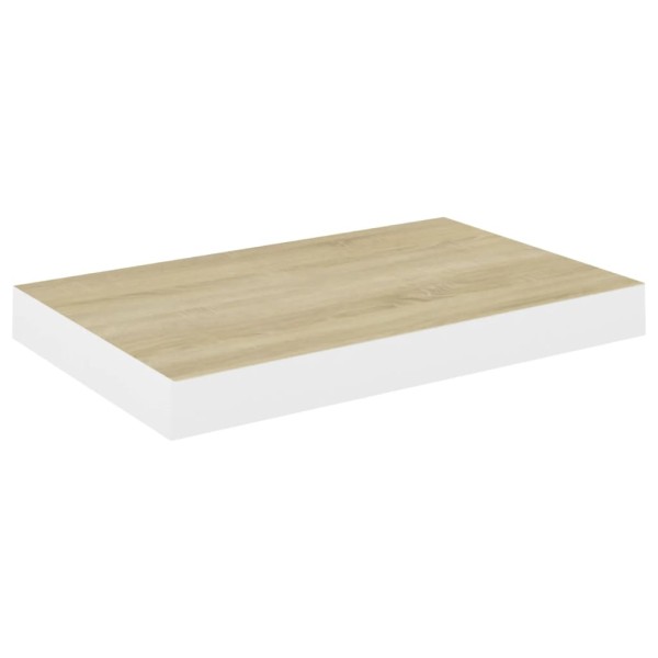 Estante flotante de pared 4 uds MDF roble y blanco 40x23x3,8 cm Estante flotante de pared 4 uds MDF roble y blanco 40x23x3,8 cm
