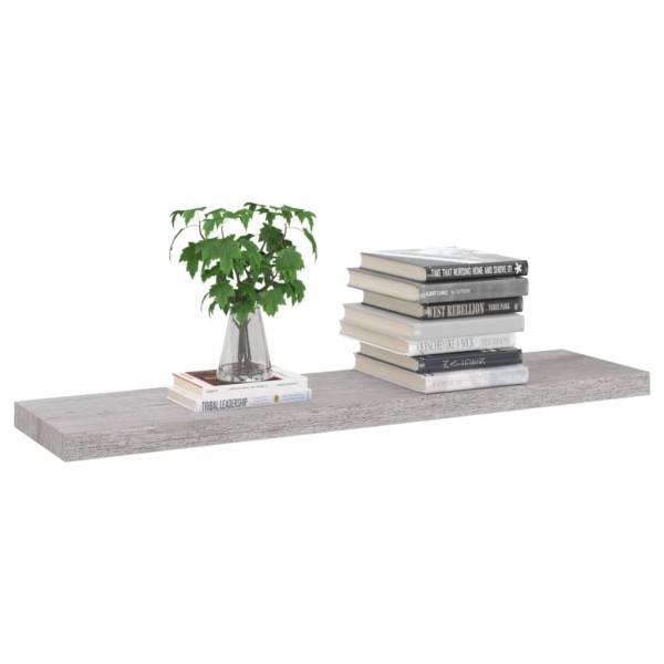 Estante flotante de pared gris hormigón MDF 90x23,5x3,8 cm Estante flotante de pared gris hormigón MDF 90x23,5x3,8 cm