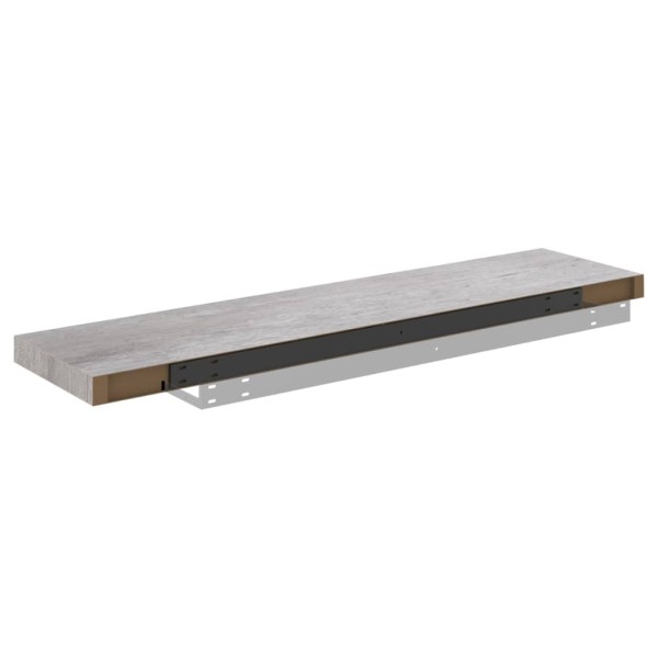Estante flotante de pared gris hormigón MDF 90x23,5x3,8 cm Estante flotante de pared gris hormigón MDF 90x23,5x3,8 cm
