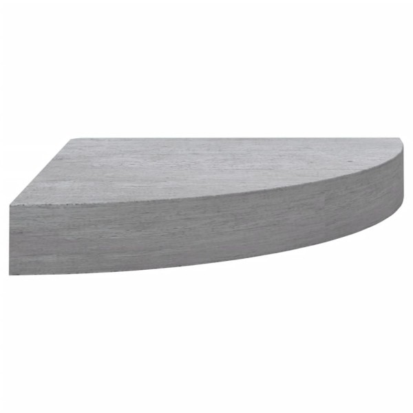 Estante de esquina de pared 2 uds MDF gris hormigón 35x35x3,8cm Estante de esquina de pared 2 uds MDF gris hormigón 35x35x3,8cm