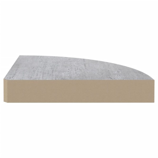 Estante de esquina de pared 2 uds MDF gris hormigón 35x35x3,8cm Estante de esquina de pared 2 uds MDF gris hormigón 35x35x3,8cm