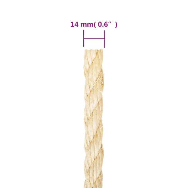 Cuerda 100% sisal 14 mm 25 m