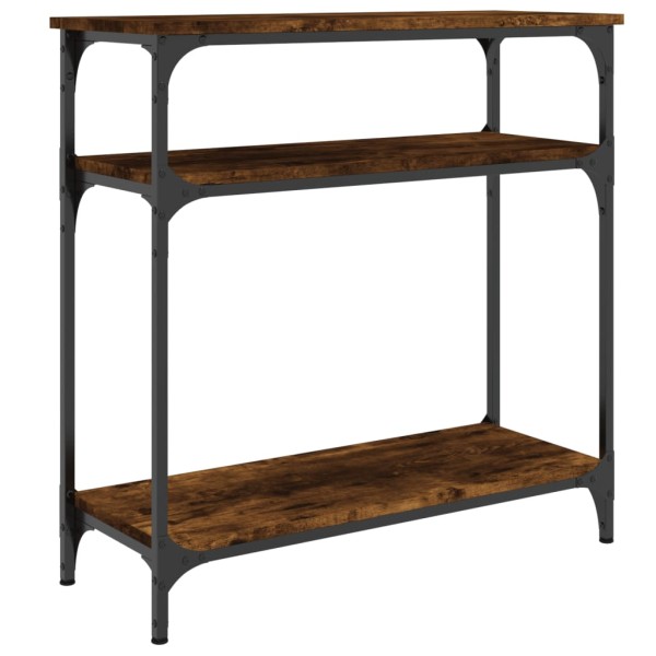 Mesa consola madera de ingeniería roble ahumado 75x29x75 cm Mesa consola madera de ingeniería roble ahumado 75x29x75 cm