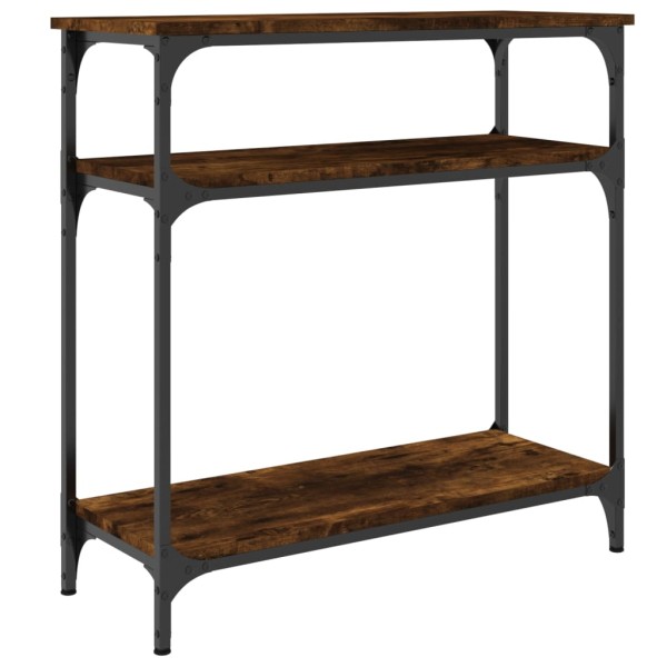 Mesa consola madera de ingeniería roble ahumado 75x29x75 cm Mesa consola madera de ingeniería roble ahumado 75x29x75 cm