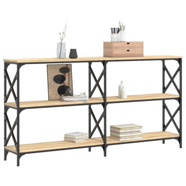 Mesa consola madera de ingeniería roble Sonoma 156x28x80,5 cm Mesa consola madera de ingeniería roble Sonoma 156x28x80,5 cm