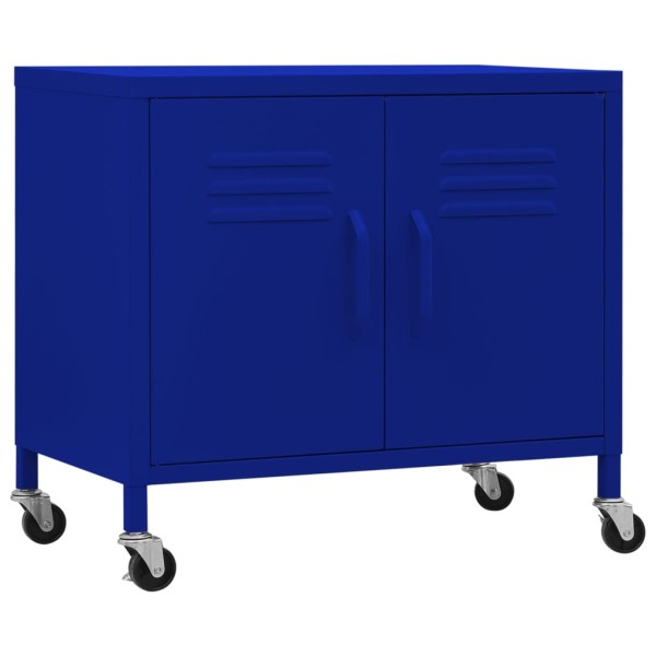 Armario de almacenamiento acero azul marino 60x35x56 cm Armario de almacenamiento acero azul marino 60x35x56 cm