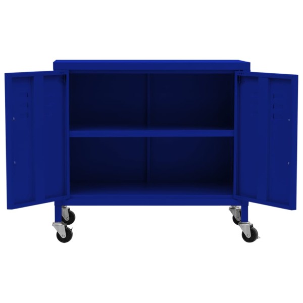 Armario de almacenamiento acero azul marino 60x35x56 cm Armario de almacenamiento acero azul marino 60x35x56 cm