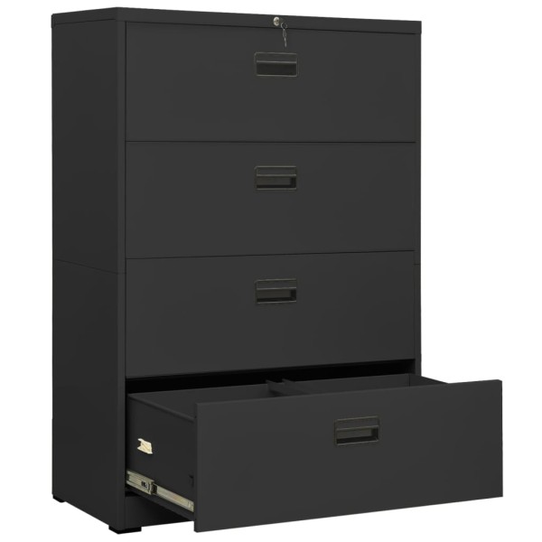 Armario archivador de acero antracita 90x46x134 cm Armario archivador de acero antracita 90x46x134 cm