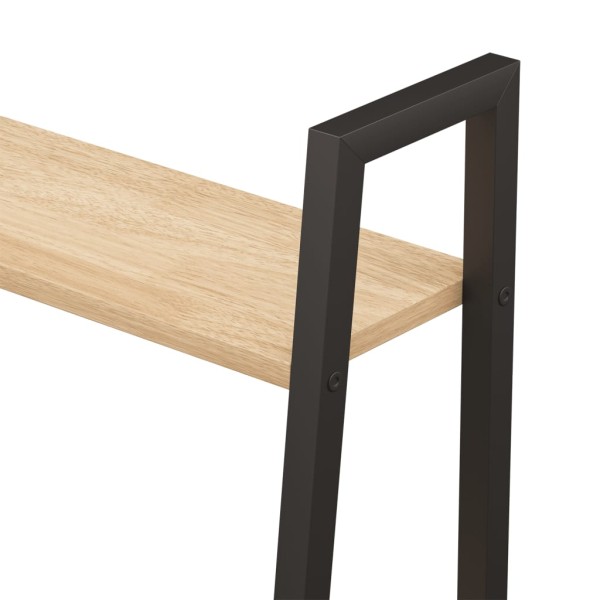 Estantería de pie 5 baldas marrón claro y negro 56x35x174 cm Estantería de pie 5 baldas marrón claro y negro 56x35x174 cm