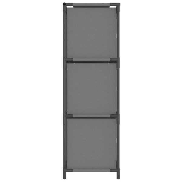 Armario almacenaje de acero con 3 cajones tela gris 34x34x101cm Armario almacenaje de acero con 3 cajones tela gris 34x34x101cm
