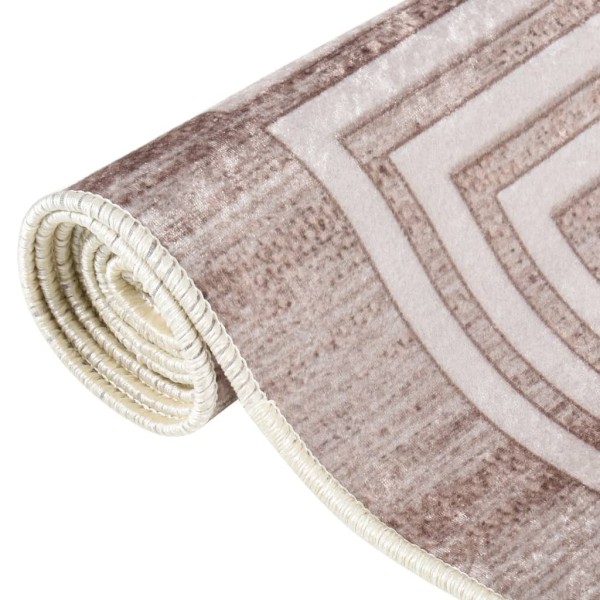 Alfombra lavable antideslizante beige 160x230 cm Alfombra lavable antideslizante beige 160x230 cm