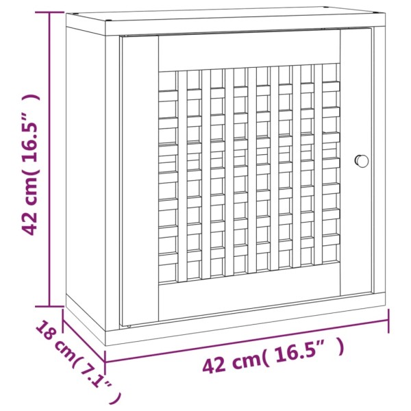 Mueble de pared madera maciza nogal 42x18x42 cm Mueble de pared madera maciza nogal 42x18x42 cm