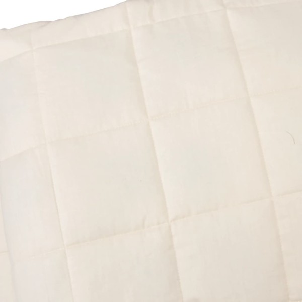 Manta con peso tela color crema claro 220x235 cm 15 kg Manta con peso tela color crema claro 220x235 cm 15 kg