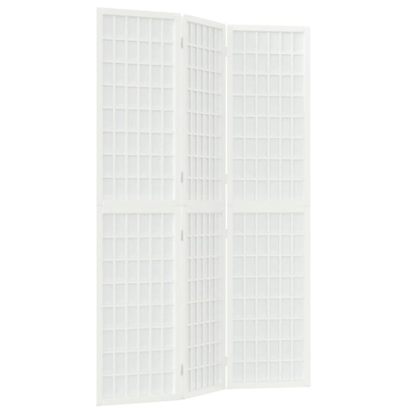 Biombo plegable con 3 paneles estilo japonés blanco 120x170 cm Biombo plegable con 3 paneles estilo japonés blanco 120x170 cm