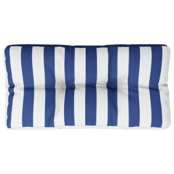 Cojín para palés tela a rayas azul y blanco 80x40x12 cm Cojín para palés tela a rayas azul y blanco 80x40x12 cm