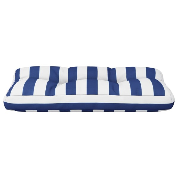 Cojín para palés tela a rayas azul y blanco 80x40x12 cm Cojín para palés tela a rayas azul y blanco 80x40x12 cm
