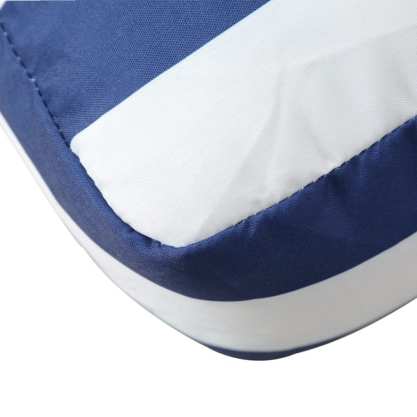 Cojín para palés tela a rayas azul y blanco 80x40x12 cm Cojín para palés tela a rayas azul y blanco 80x40x12 cm