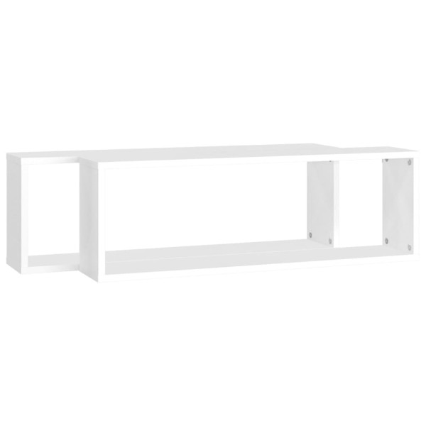 Estantes cubo de pared 2 uds contrachapado blanco 80x15x26,5 cm
