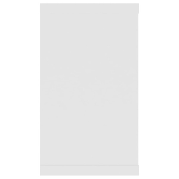 Estantes cubo de pared 2 uds contrachapado blanco 80x15x26,5 cm