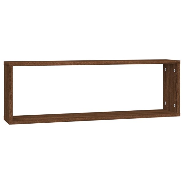 Estante cúbico de pared 4 uds madera roble marrón 80x15x26,5cm Estante cúbico de pared 4 uds madera roble marrón 80x15x26,5cm