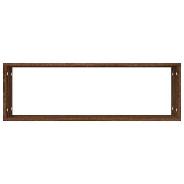 Estante cúbico de pared 4 uds madera roble marrón 80x15x26,5cm Estante cúbico de pared 4 uds madera roble marrón 80x15x26,5cm