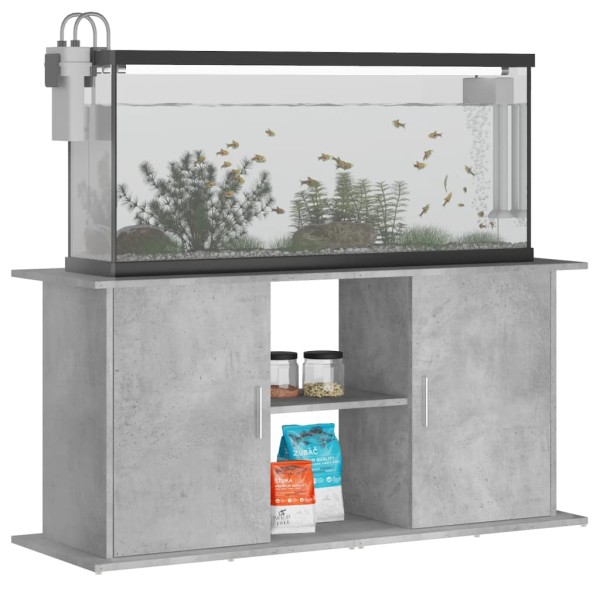 Soporte de acuario madera ingeniería gris hormigón 121x41x58 cm Soporte de acuario madera ingeniería gris hormigón 121x41x58 cm