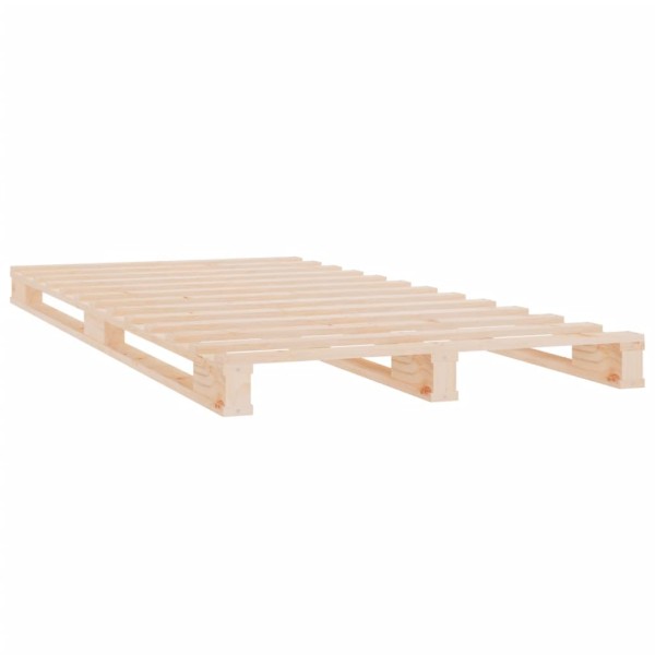 Cama de palets de madera maciza de pino 75x190 cm Cama de palets de madera maciza de pino 75x190 cm