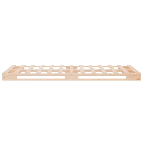 Cama de palets de madera maciza de pino 75x190 cm Cama de palets de madera maciza de pino 75x190 cm