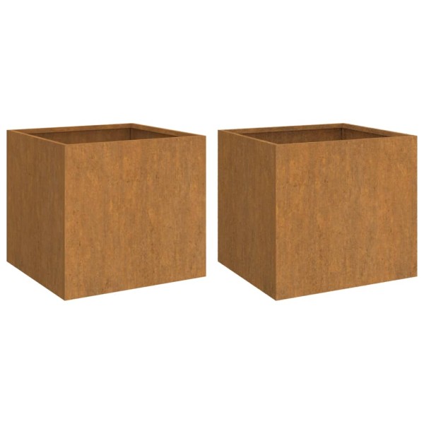 Jardineras 2 unidades acero corten 42x40x39 cm Jardineras 2 unidades acero corten 42x40x39 cm
