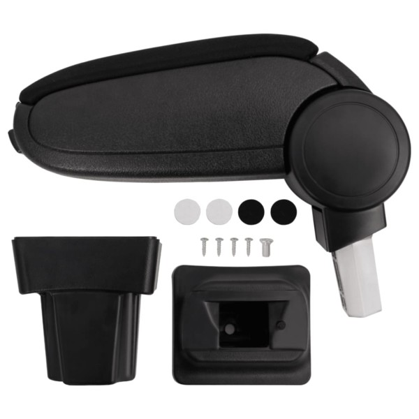 Reposabrazos para coche ABS negro 11,5x32x(30-50) cm